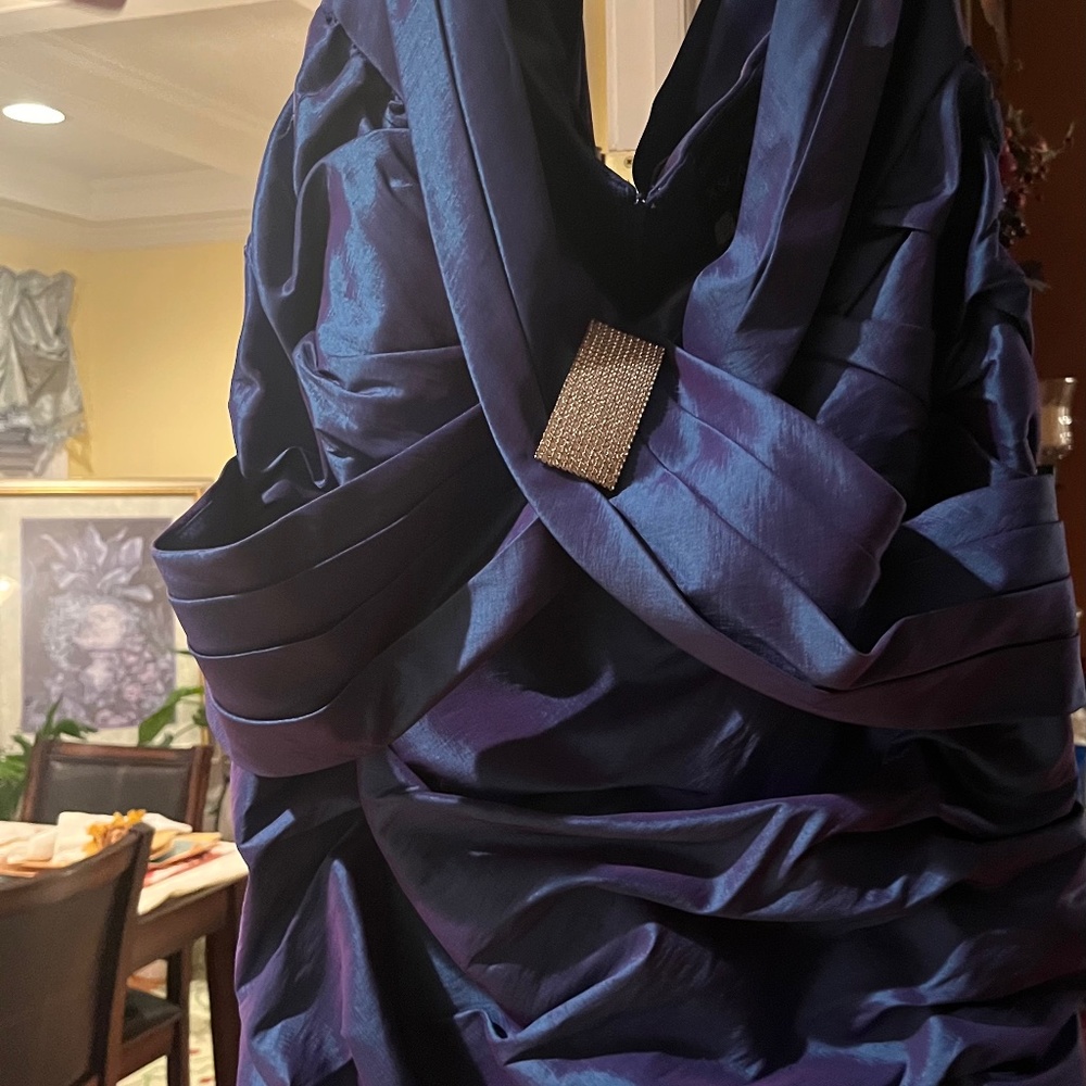 Beautiful Blue Dress With Ruching. Maid of Honor, Mother of Bride or Groom